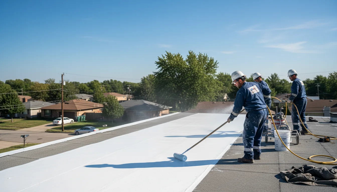 Commercial roof coating in Marietta, TX near me